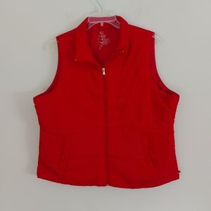 Red puffer Vest Size XL